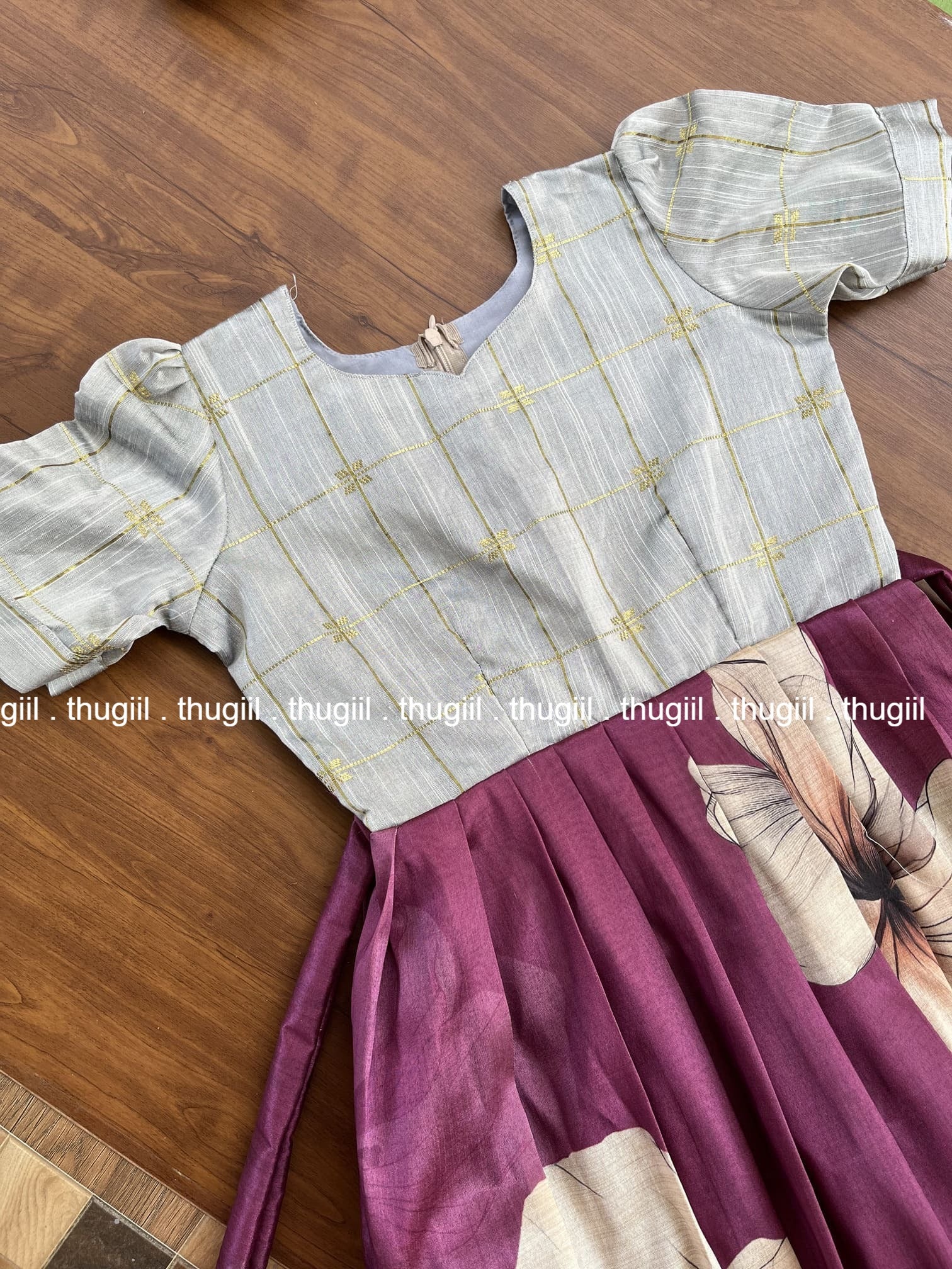 TMini03 Royal Plum Long Frock