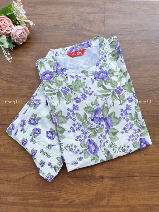 T276 Ready To Dispatch - Lilac Garden  Co-Ord