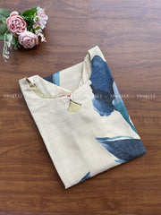 T279 Beige Floral Kurta (pre order 15-20 days)