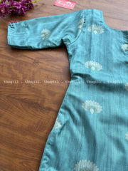 T273 Blue Pichwai Kurta Set