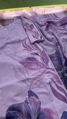 T319 Lilac Bliss Linen Kurta Set (Top-Dupatta)