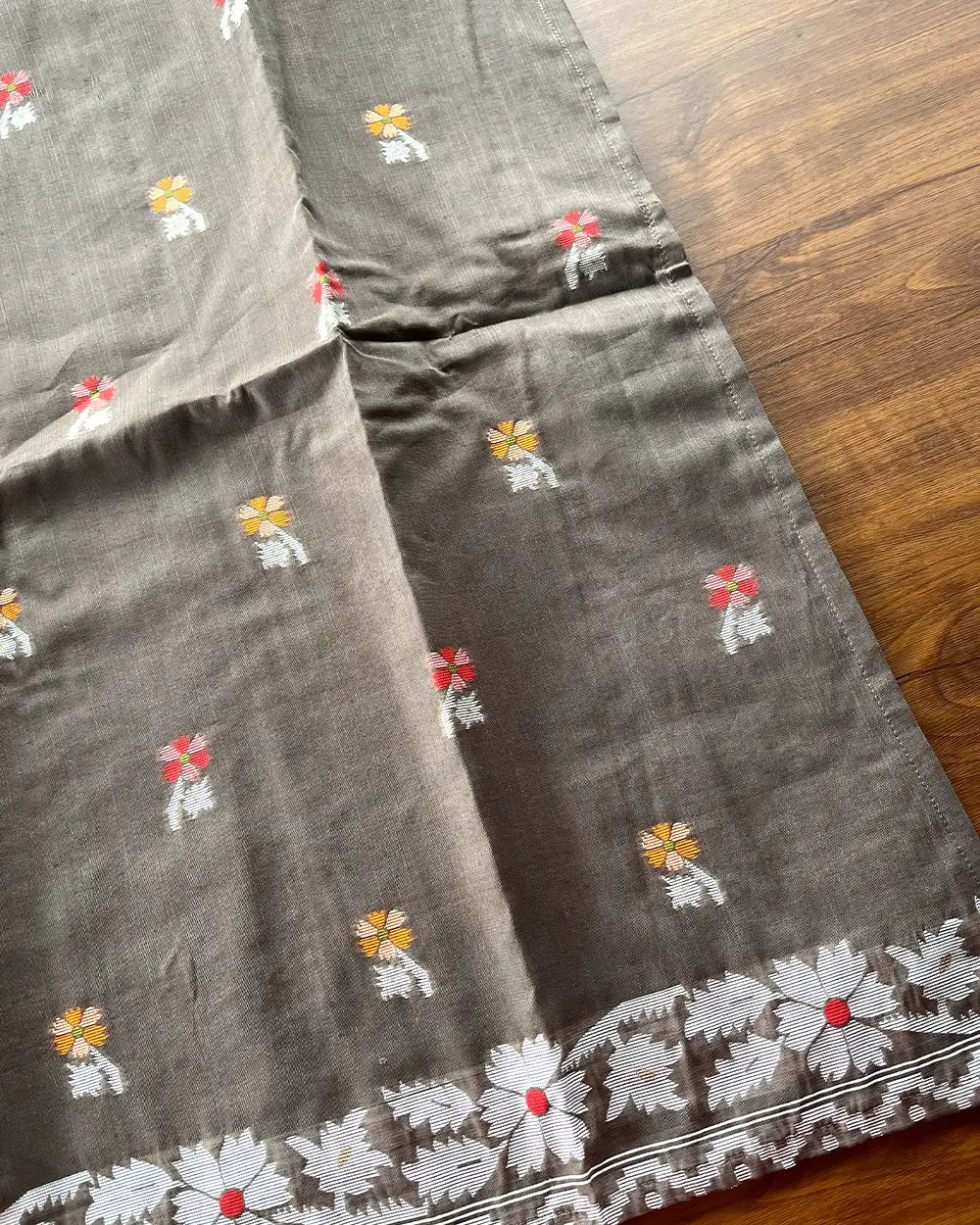 T205 Ready to Dispatch - Smoke Grey Kurta Set (Top-dupatta)