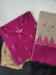 AS169 Raw Silk Silk Kurta Set (Top Pant Dupatta)