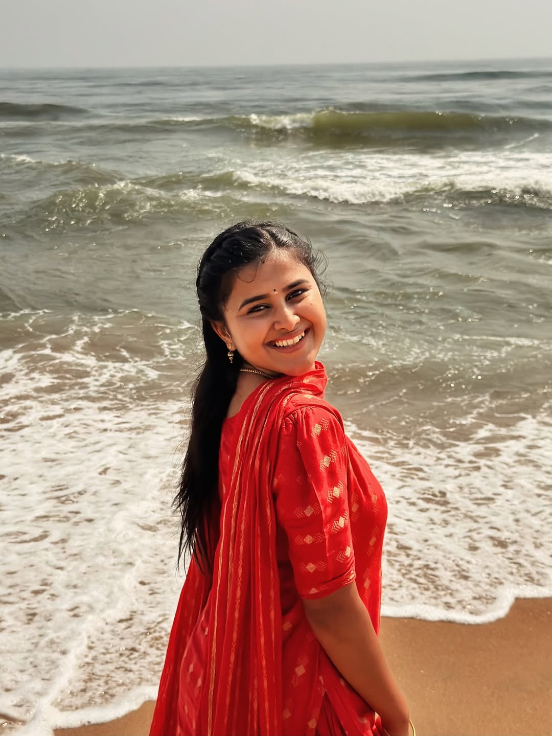 T270 Red Lady Kurta Set