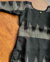 T227 Black Beauty Silk Kurta