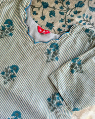 T080 Luxe - Teal Chanderi Jecard Kurta Set