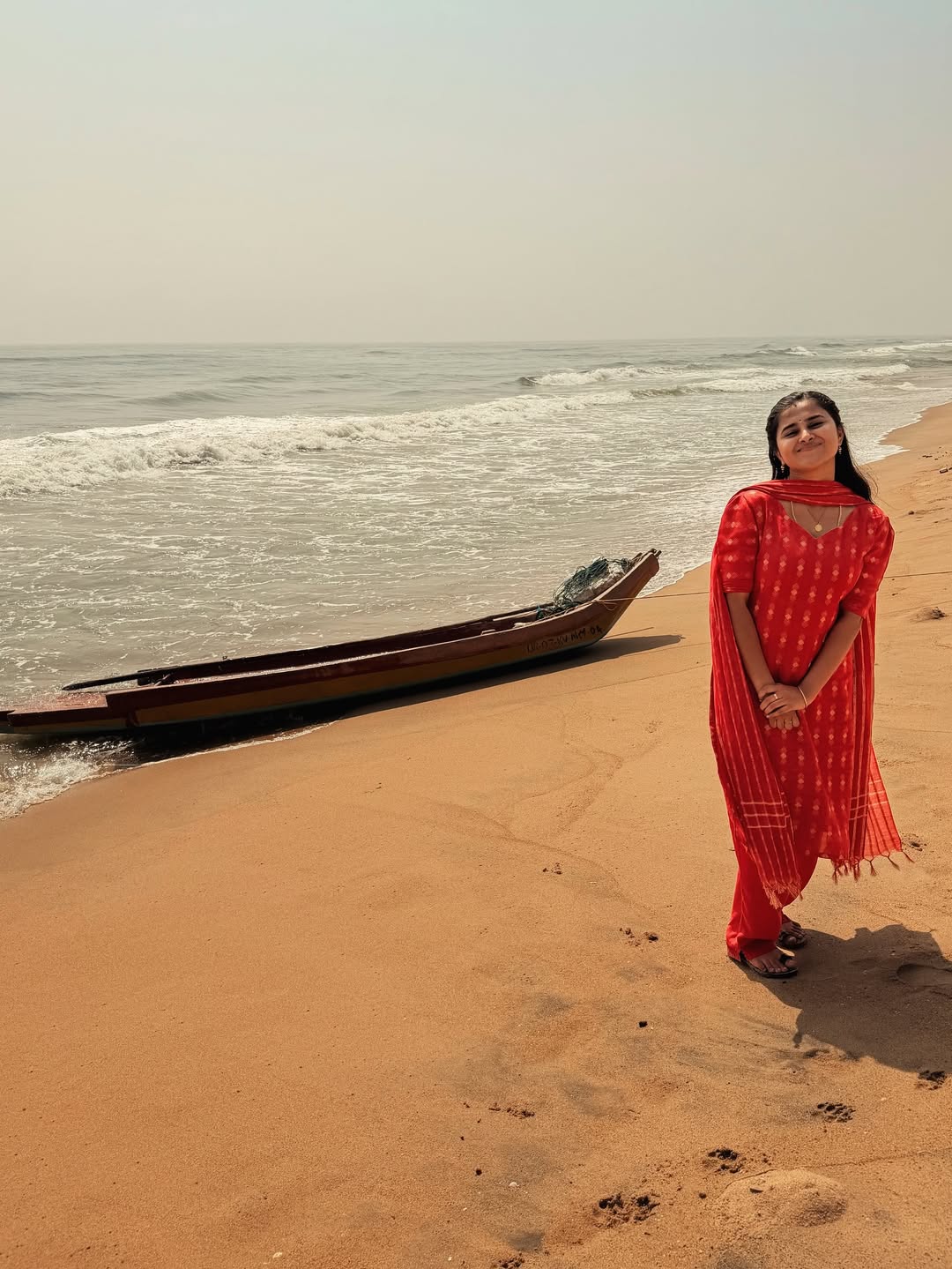 T270 Red Lady Kurta Set