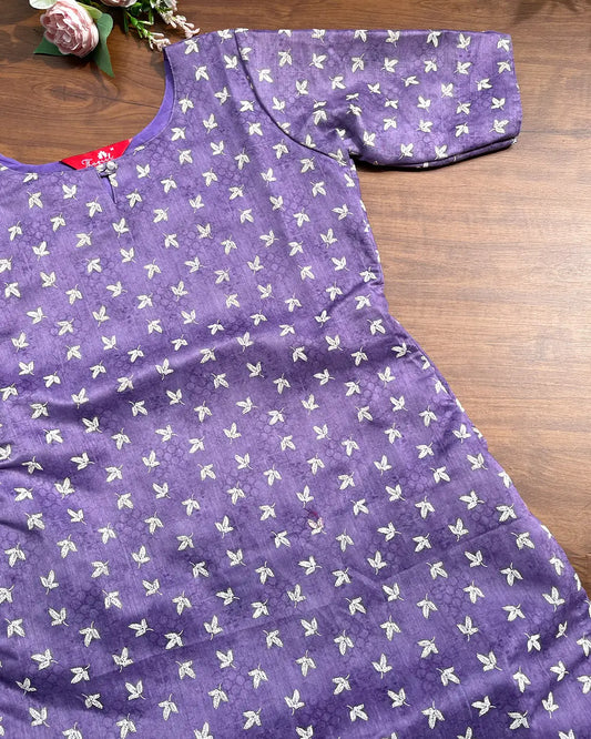 T209 Lilac Aura Kurta