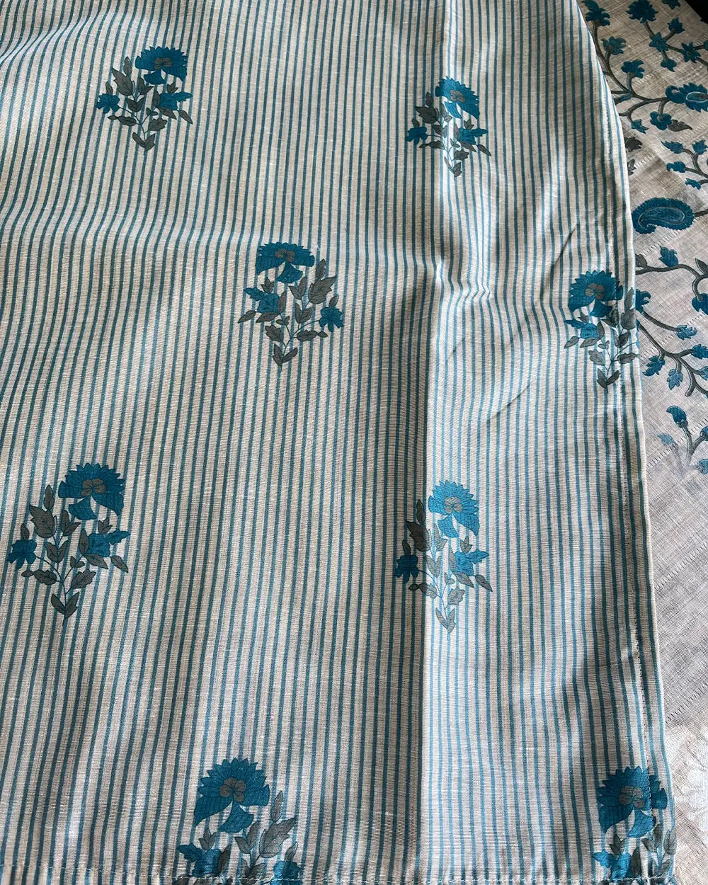 T080 Luxe - Teal Chanderi Jecard Kurta Set