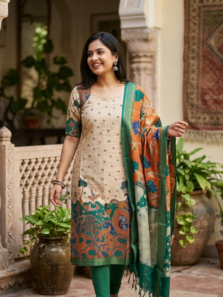 T455 Roopa - Kurta Set (Top - Dupatta)