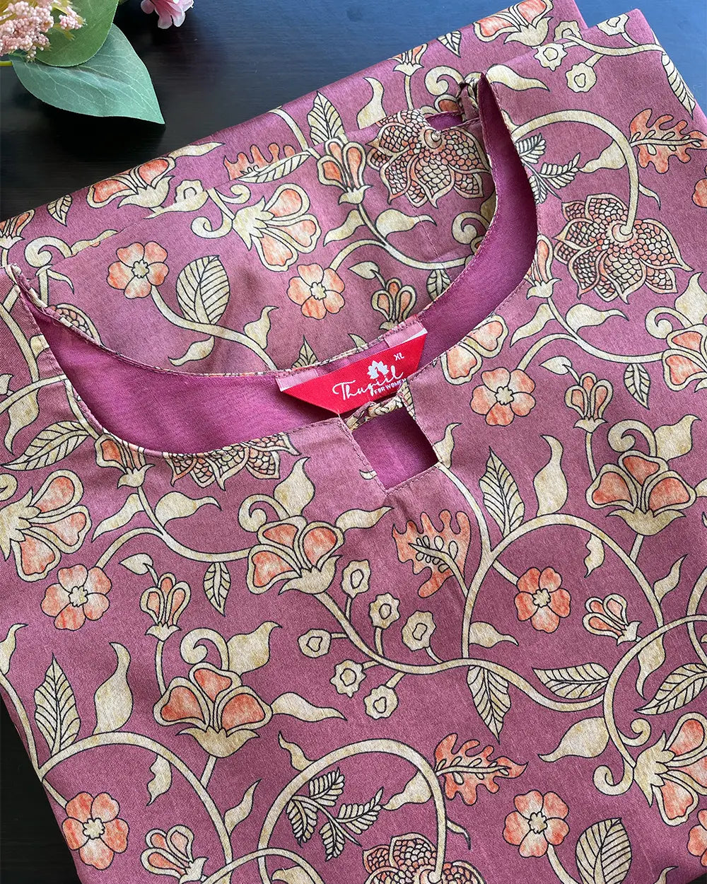 T078 Kalamkari - Silk Kurta