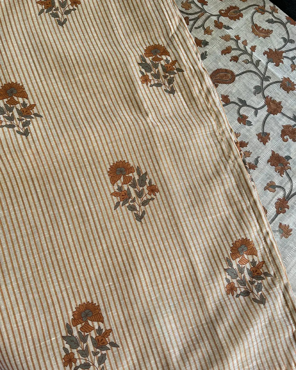 T081 Luxe - Mustard Chanderi Jecard Kurta Set