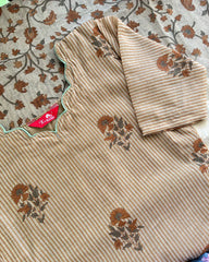 T081 Luxe - Mustard Chanderi Jecard Kurta Set