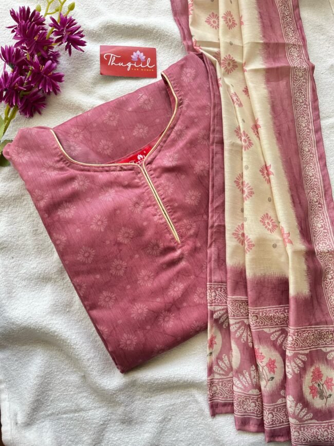 TKS033 Chanderi kurta set - Image 2