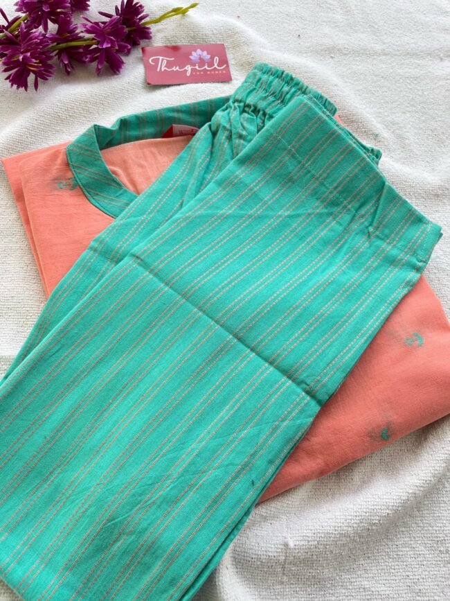 TCD010 Handloom cotton kurta set - Image 3