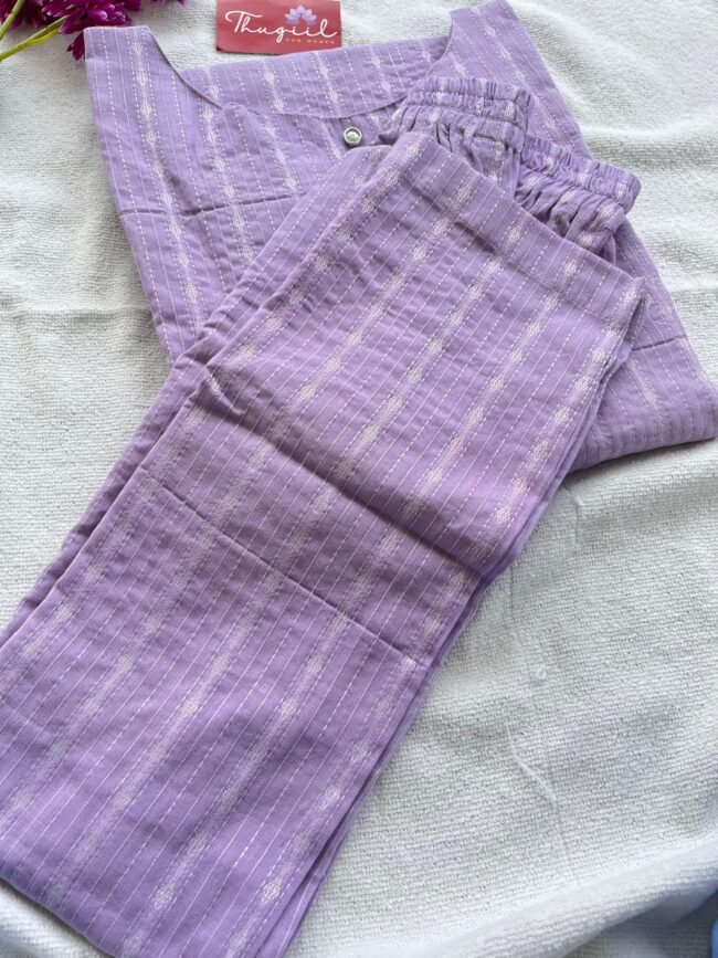 TCD011 Lavender cotton co ord - Image 4