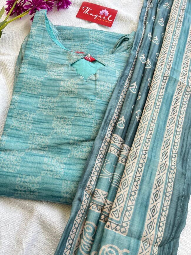 TKS044 Soft chanderi kurta set