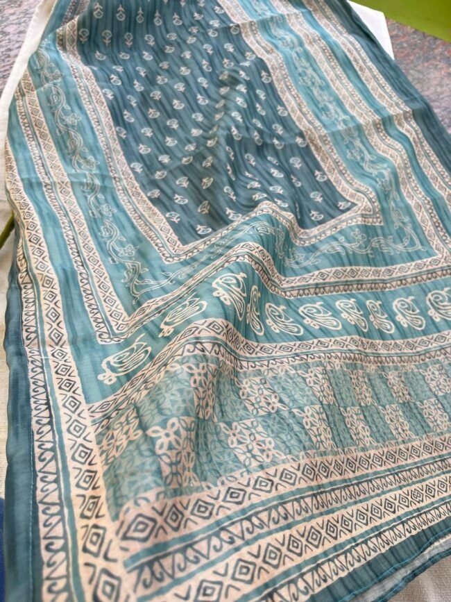 TKS044 Soft chanderi kurta set - Image 5