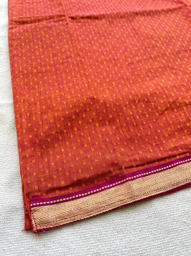 TKS049 Rust Orange South cotton kurta set - Image 4