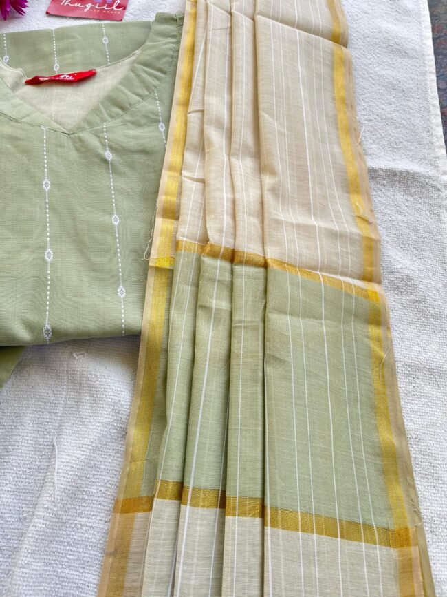 TKS050 Elaichi Green Kurta Set - Image 2