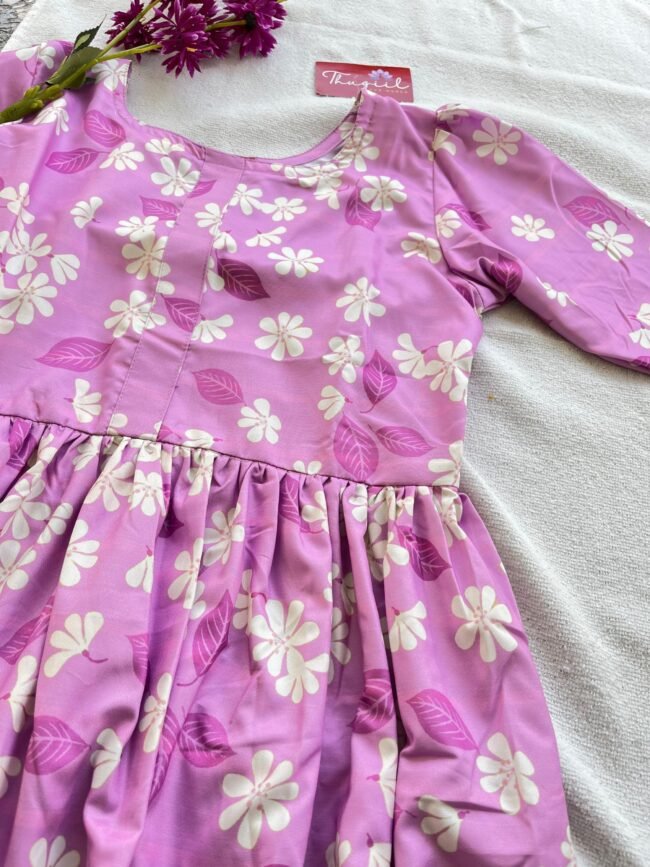 TD011 Lavender Pink Kurta Set - Image 3