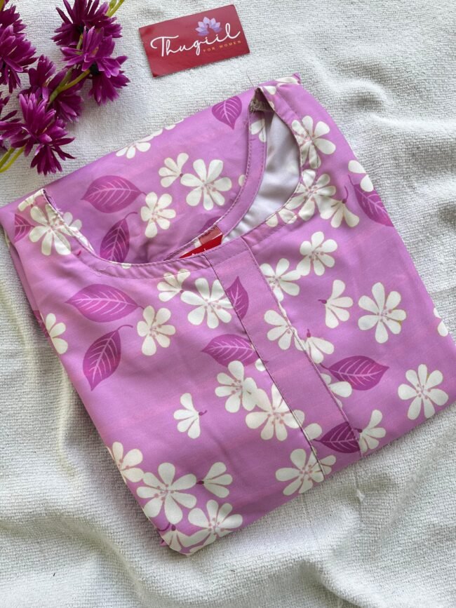 TD011 Lavender Pink Kurta Set