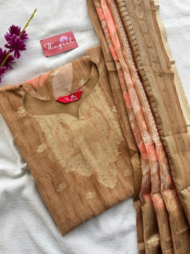 TKS053 Gold Ethnic Kurta Set