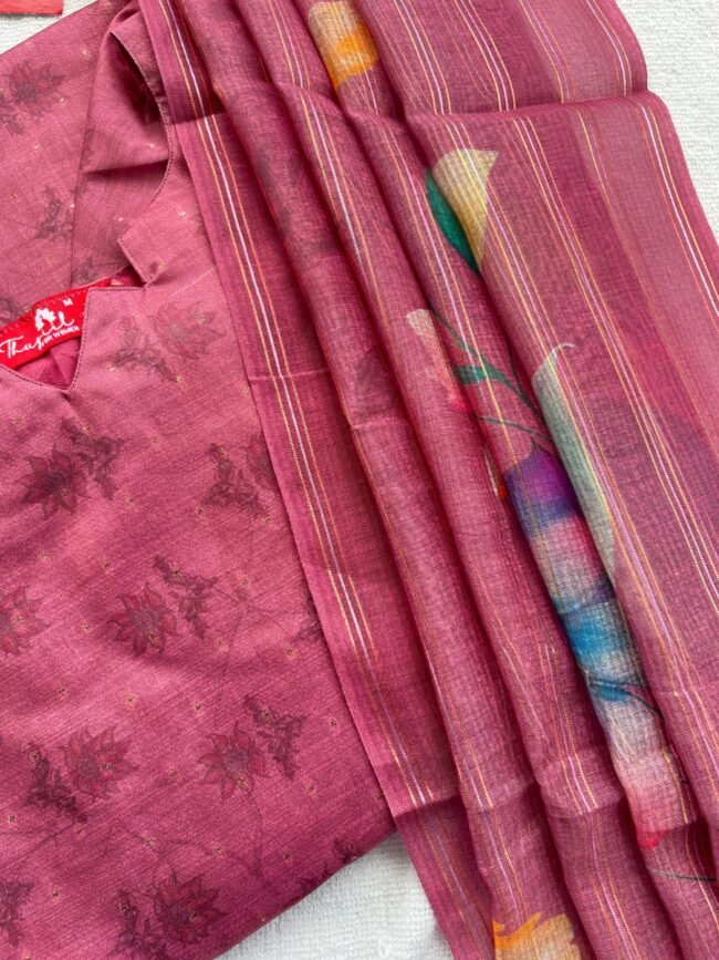 TKS056 Maroon Chanderi Kurta Set - Image 5