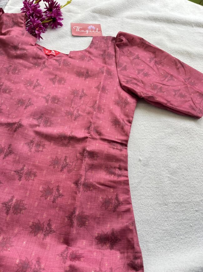 TKS056 Maroon Chanderi Kurta Set - Image 3