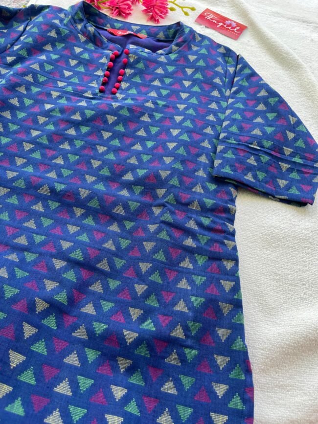 TKS061 Royal blue kurta set - Image 6