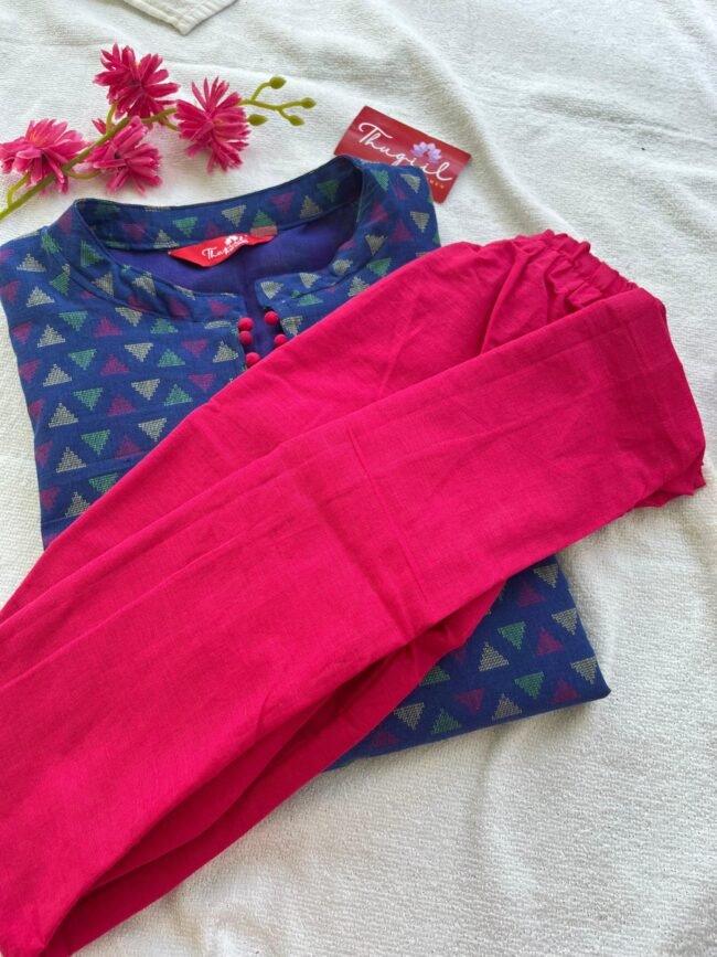 TKS061 Royal blue kurta set - Image 5