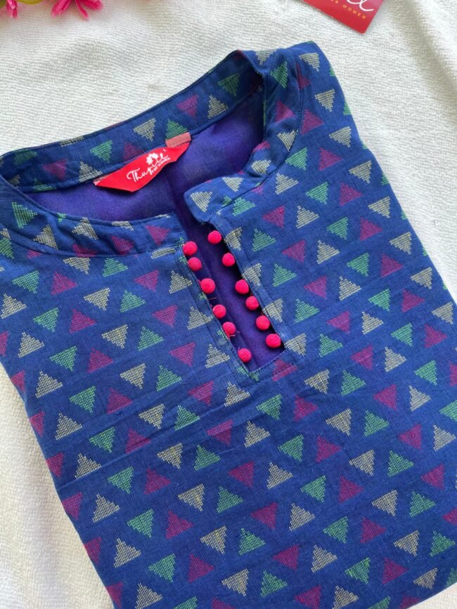 TKS061 Royal blue kurta set - Image 4