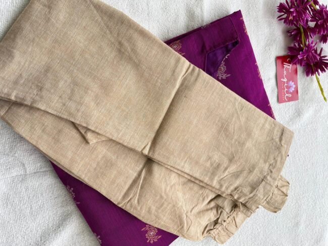TKS065 Purple Raw Silk Kurta Set - Image 5