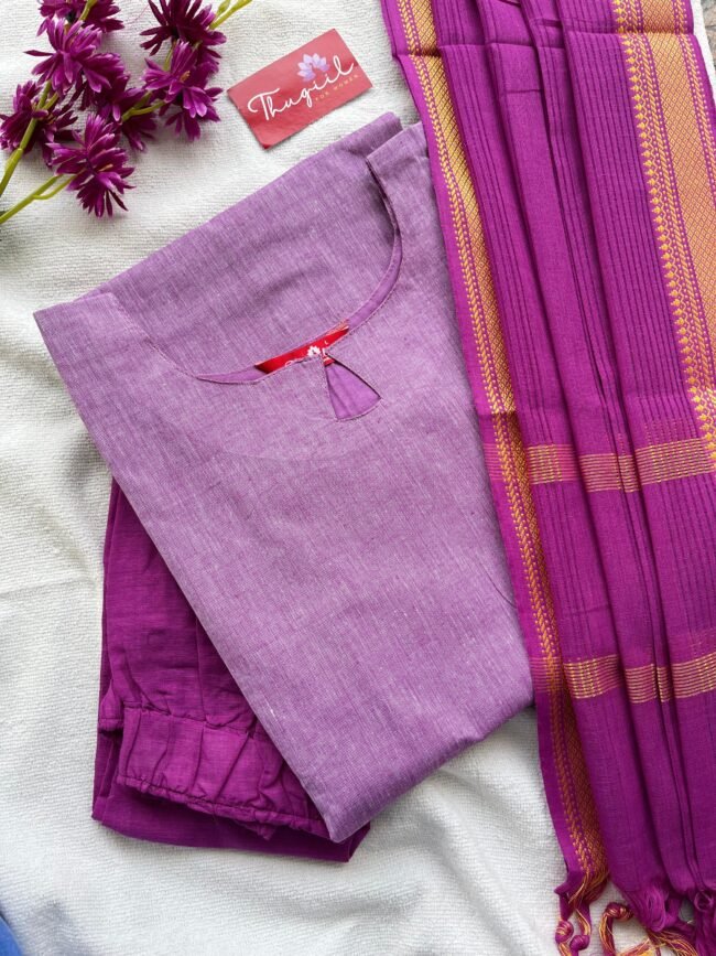 TKS067 Vadamalli Chettinad Cotton Kurta Set