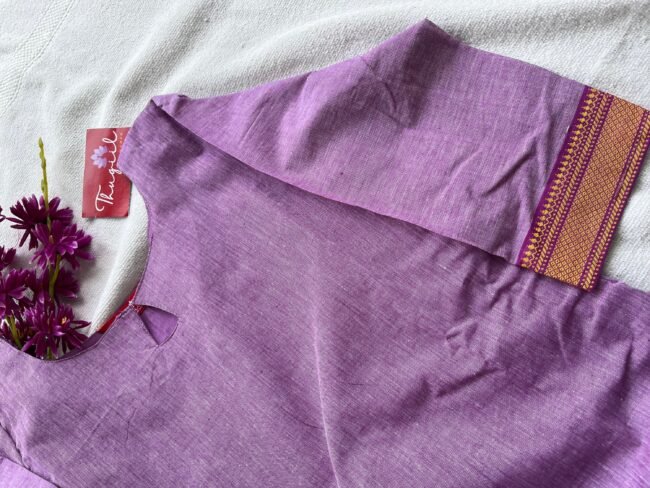 TKS067 Vadamalli Chettinad Cotton Kurta Set - Image 3