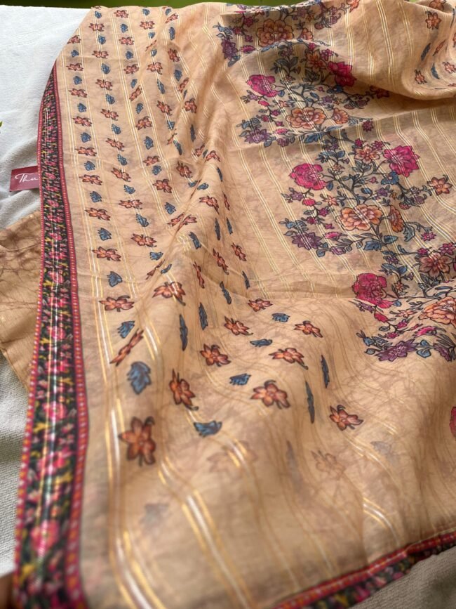 TKS073 Sandal Chanderi Kurta Set - Image 5