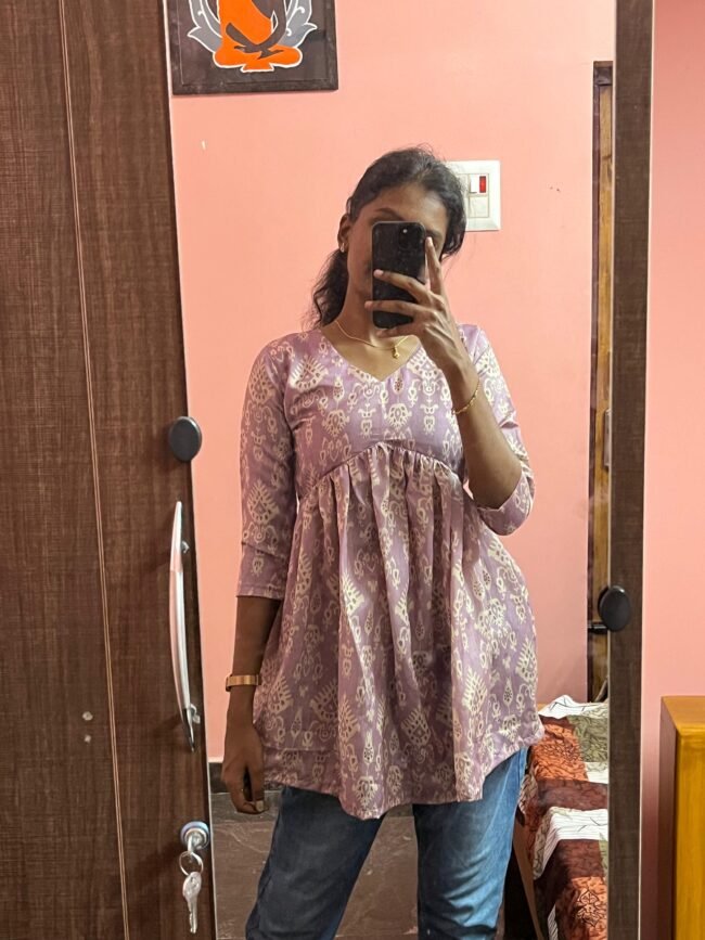 TT001 Lavender Peplum Top