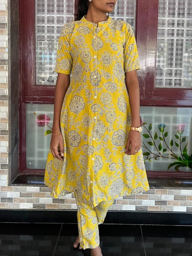 TCD014 Mustard Yellow Cotton Co Ord