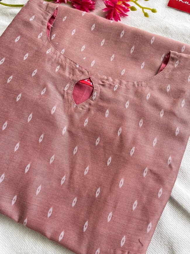 TKS082 Mauve Butter Silk Kurta Set - Image 5